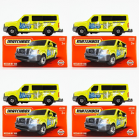 2024 Matchbox Power Grabs #63 Nissan NV Van SAFETY YELLOW | 4-PACK LOT | FSB