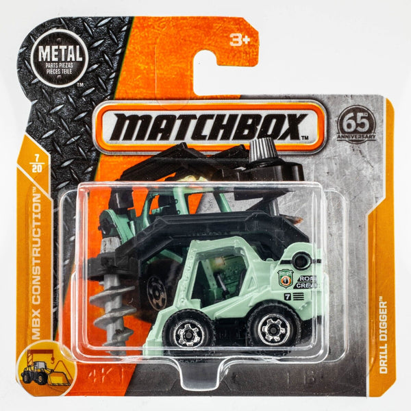 2018 Matchbox #42 Drill Digger GREEN | NATIONAL PARK | CRACKED BUBBLE | FSC