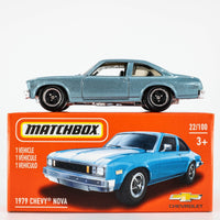 2021 Matchbox Power Grabs #22 1979 Chevy Nova LIGHT BLUE METALLIC | FSB