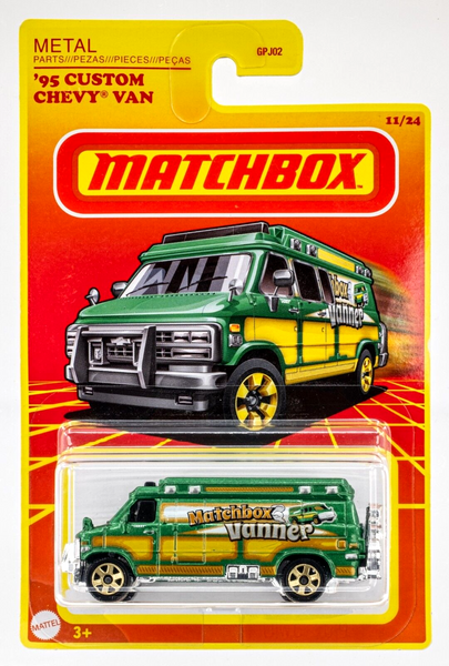 2021 Matchbox Target Retro #11 '95 Custom Chevy Van GREEN | MOTORBIKE | FSC