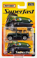 2005 Matchbox Superfast #29 Jeep Wrangler MOSS GREEN PEARLCOAT | FSC