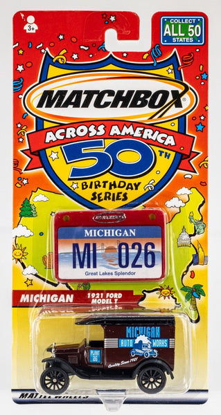 2002 Matchbox Across America 1921 Ford Model T BROWN | MICHIGAN | FSC