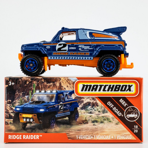 2019 Matchbox Power Grabs #68 Ridge Raider BLUE METALLIC | OFF-ROAD DIRT | FSB