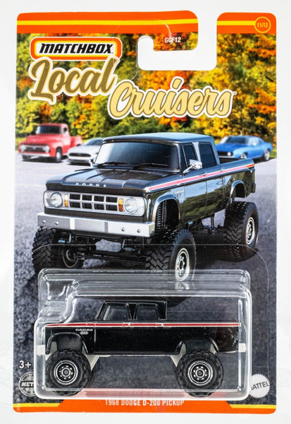 2022 Matchbox Local Cruisers #11 1968 Dodge D-200 Pickup BLACK | FSC