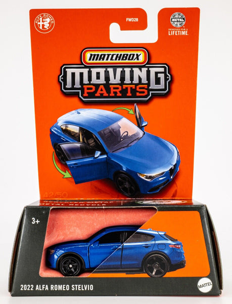 2025 Matchbox Moving Parts #42 Alfa Romeo Stelvio ANODIZED BLUE METALLIC | FSC