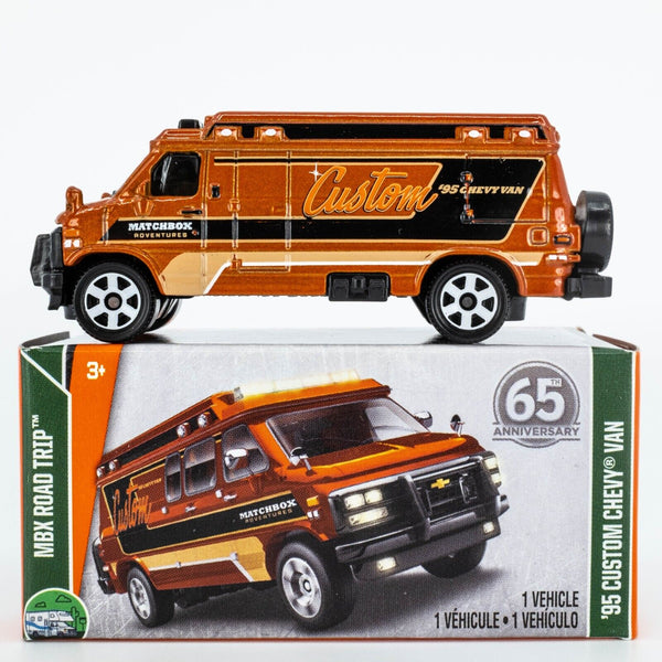 2018 Matchbox Power Grabs #102 '95 Custom Chevy Van COPPER | FSB