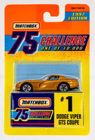 1997 Matchbox Gold Challenge #1 Dodge Viper GTS Coupe GOLD METALLIC | FSC