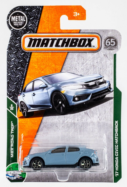 2018 Matchbox #7 '17 Honda Civic Hatchback SONIC GREY PEARL | FSC