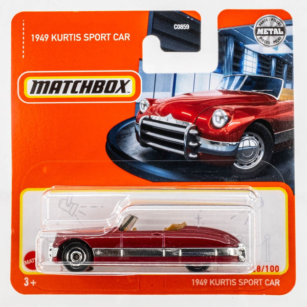 2022 Matchbox #28 1949 Kurtis Sport Car BURGUNDY METALLIC | FSSC