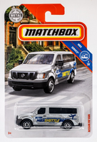 2019 Matchbox #84 Nissan NV Van SILVER | ULTRA MBX SHUTTLE AIRPORT RIDE | FSC