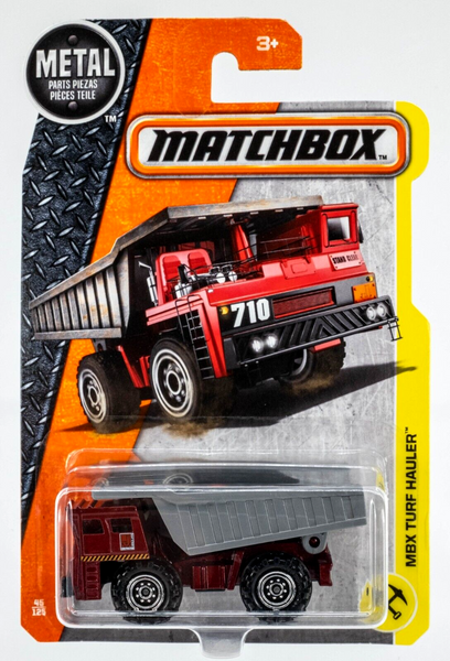 2017 Matchbox #45 (Faun) MBX Turf Hauler RED | J CONSTRUCTION | MINT