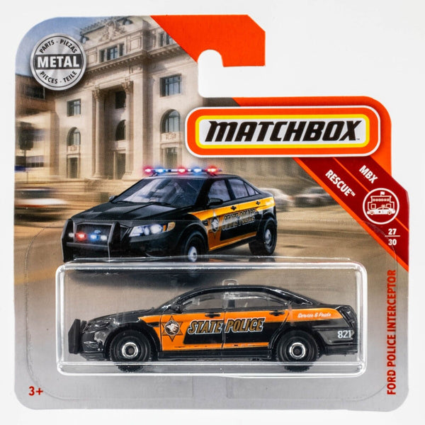 2018 Matchbox #84 Ford (Taurus) Police Interceptor BLACK | DISC WHEEL | FSSC