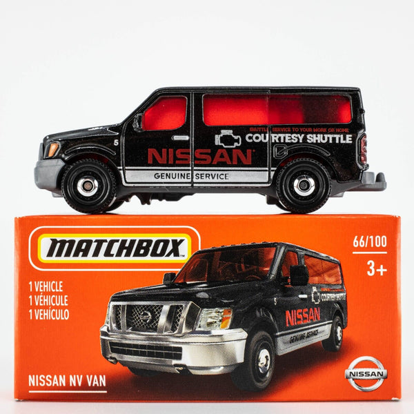 2021 Matchbox Power Grabs #66 Nissan NV (Passenger) Van BLACK | SHUTTLE | FSB