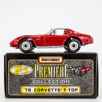 1997 Matchbox "Premiere Collection Corvette" '78 Corvette T-Top RED | BOXED