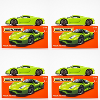 2024 Matchbox Power Grabs #45 Porsche 918 Spyder APPLE GREEN | 4-PACK LOT | FSB