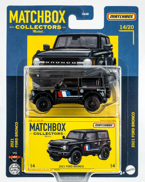 2022 Matchbox Collectors #14 2021 Ford Bronco SHADOW BLACK | FSC