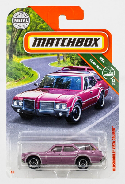 2018 Matchbox #116 Oldsmobile Vista Cruiser ORCHID METALLIC (DARK PINK) | FSC