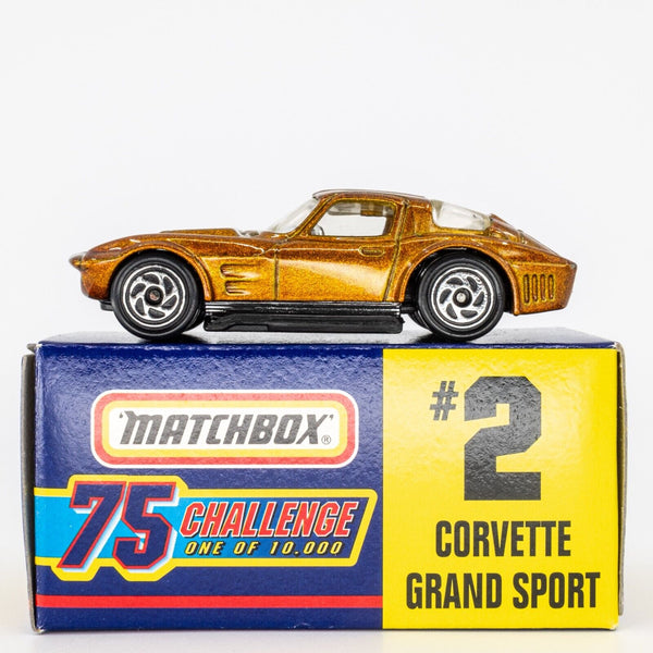 1997 Matchbox Gold Challenge #2 Corvette Grand Sport GOLD METALLIC | BOXED