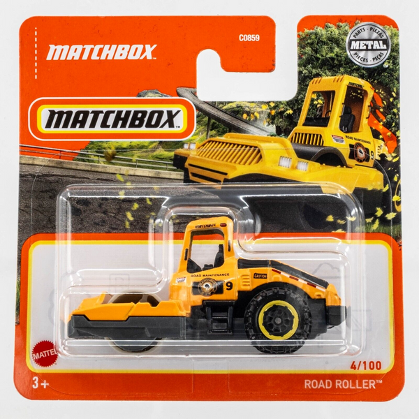 2022 Matchbox #4 Road Roller YELLOW | MATCHBOX CITY ROAD MAINTENANCE | FSSC