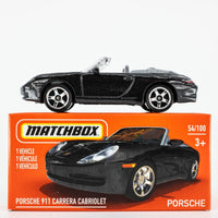 2021 Matchbox Power Grabs #54 Porsche 911 Carrera Cabriolet BLACK METALLIC | FSB