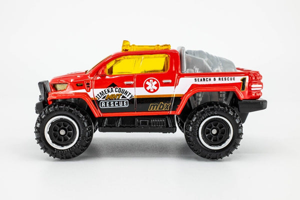 2018 Matchbox #63 Snow Thrasher RED | JIMEKA COUNTY MTN RESCUE | MINT