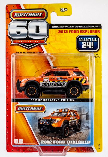 2013 Matchbox 60th Anniversary #08 2012 Ford Explorer ORANGE METALLIC | FSC