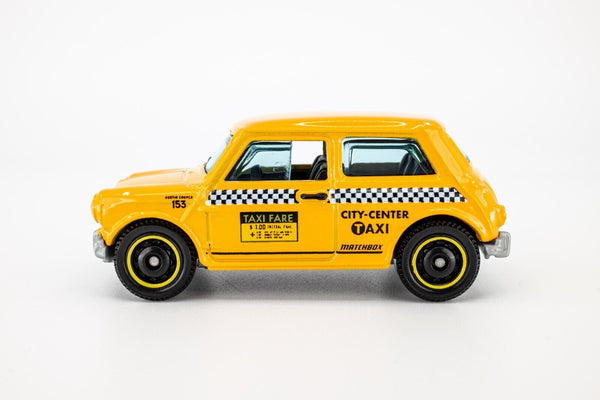 2019 Matchbox #96 '64 Austin Mini Cooper 1275S YELLOW | CITY-CENTER TAXI | MINT