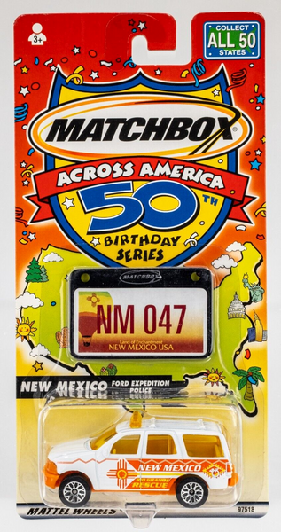 2002 Matchbox Across America Ford Expedition WHITE | NEW MEXICO | FSC