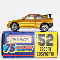 1997 Matchbox Gold Challenge #52 Ford Escort RS Cosworth GOLD METALLIC | BOXED