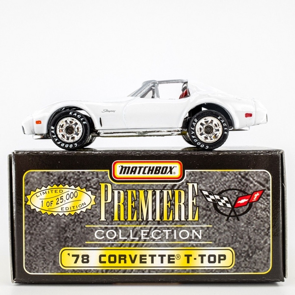 1997 Matchbox "Premiere Collection Corvette" '78 Corvette T-Top WHITE | BOXED