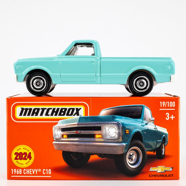 2024 Matchbox Power Grabs #19 1968 Chevy C10 TURQUOISE BLUE | FSB