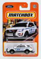 2022 Matchbox #95 2016 Ford Interceptor Utility WHITE | NYPD | FSC