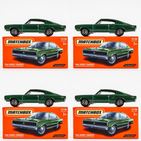 2024 Matchbox Power Grabs #13 1966 Dodge Charger DARK GREEN | 4-PACK LOT | FSB