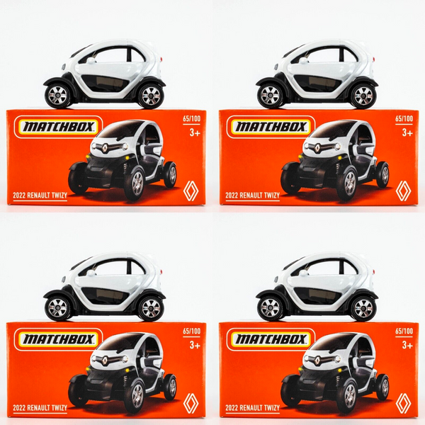 2024 Matchbox Power Grabs #65 2022 Renault Twizy PEARL WHITE | 4-PACK LOT | FSB