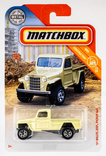 2019 Matchbox #31 '51 Willys Jeep Pickup 4x4 NASSAU CREAM YELLOW | FSC