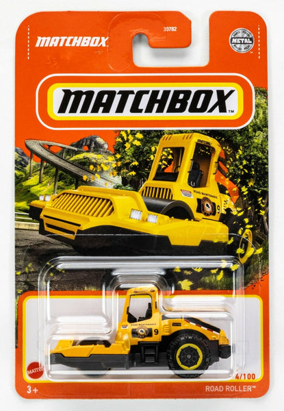 2022 Matchbox #4 Road Roller YELLOW | MATCHBOX CITY ROAD MAINTENANCE | FSC