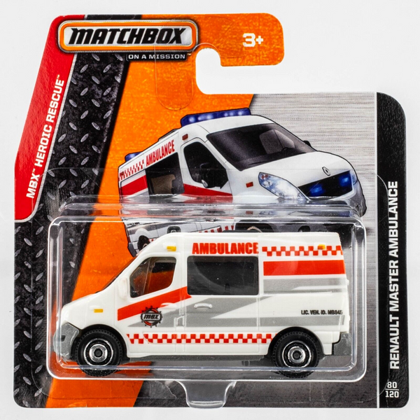 2014 Matchbox #80 Renault Master Ambulance WHITE | AMBULANCE | FSSC