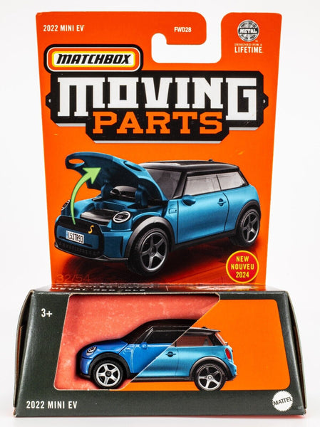 2024 Matchbox Moving Parts #32 2022 Mini Cooper EV ISLAND BLUE METALLIC | FSC