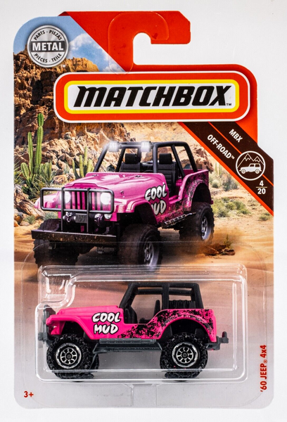 2019 Matchbox #76 '60 Jeep CJ-5 4x4 HOT PINK | COOL MUD | FSC