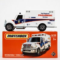 2022 Matchbox Power Grabs #36 International Terrastar Ambulance WHITE | FSB