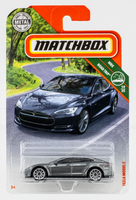 2018 Matchbox #29 Tesla Model S MIDNIGHT SILVER METALLIC | FSC