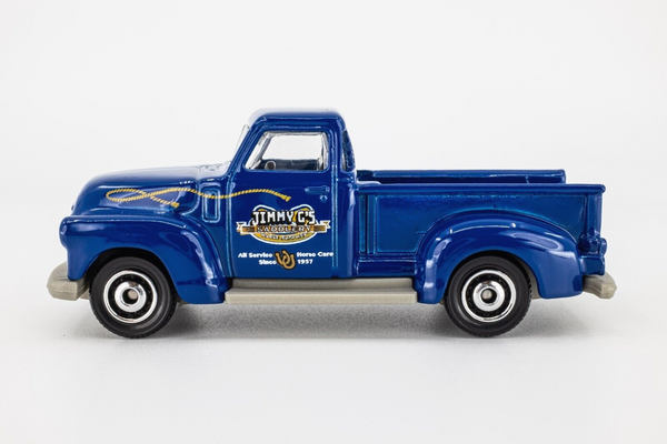 2019 Matchbox #19 '47 Chevy AD 3100 BLUE | JIMMY G'S SADDLERY | MINT