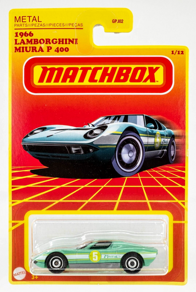 2020 Matchbox Target Retro #1 1966 Lamborghini Miura P 400 MINT GREEN | FSC