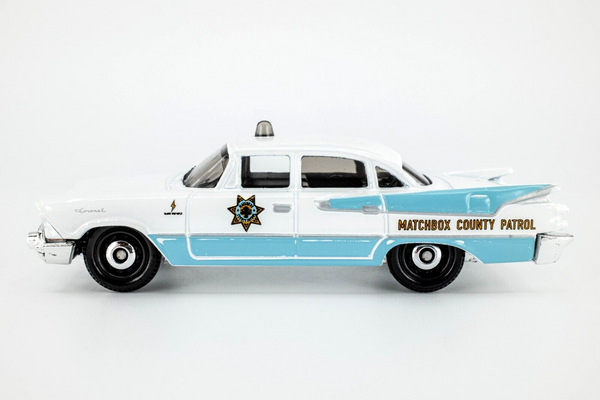 2020 Matchbox #94 '59 Dodge Coronet Police WHITE | BLUE | COUNTY PATROL | MINT