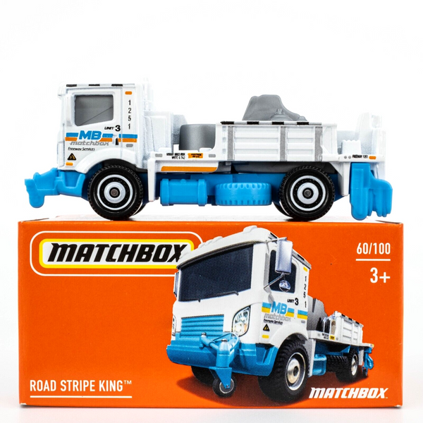 2022 Matchbox Power Grabs #60 Road Stripe King WHITE | FSB