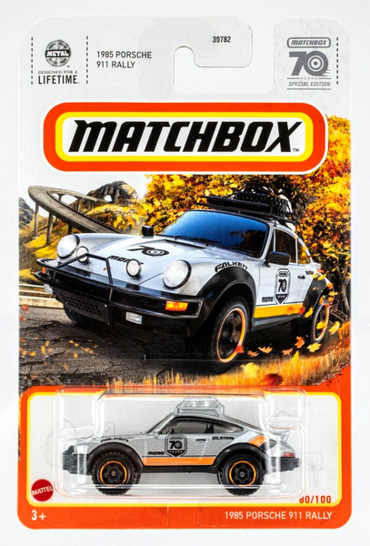 2023 Matchbox #80 1985 Porsche 911 Rally SILVER | 70 YEARS | FSC