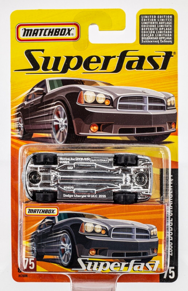 2005 Matchbox Superfast ROW #75 2006 Dodge Charger R/T SILVER | SIDEWAYS | FSC