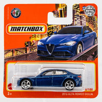 2022 Matchbox #26 2016 Alfa Romeo Giulia MONTECARLO BLUE | FSSC