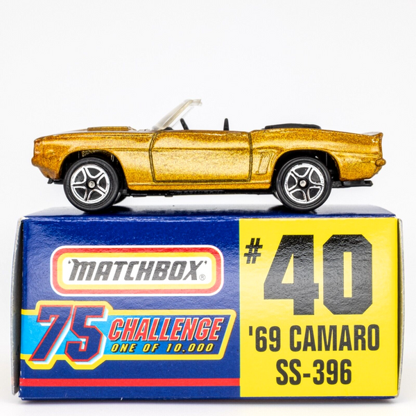 1997 Matchbox Gold Challenge #40 '69 Chevy Camaro SS-396 GOLD METALLIC | BOXED