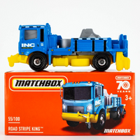 2023 Matchbox Power Grabs #55 Road Stripe King BLUE | INC CONSTRUCTION | FSB